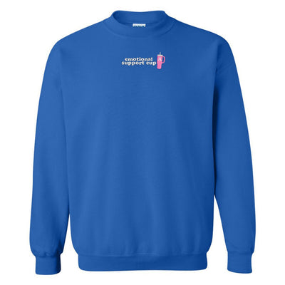 Initial 'Emotional Support Cup' Crewneck Sweatshirt - United Monograms