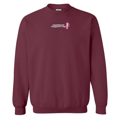 Initial 'Emotional Support Cup' Crewneck Sweatshirt - United Monograms