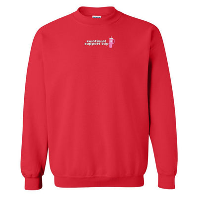 Initial 'Emotional Support Cup' Crewneck Sweatshirt - United Monograms