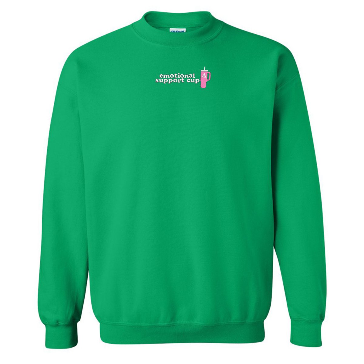 Initial 'Emotional Support Cup' Crewneck Sweatshirt - United Monograms