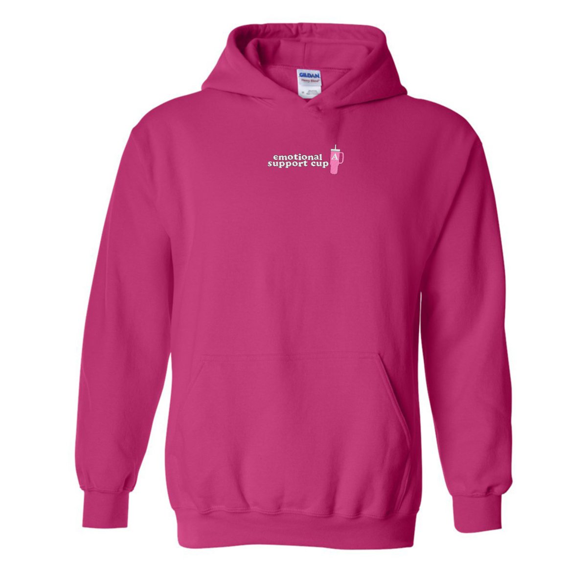 Initial 'Emotional Support Cup' Hoodie - United Monograms