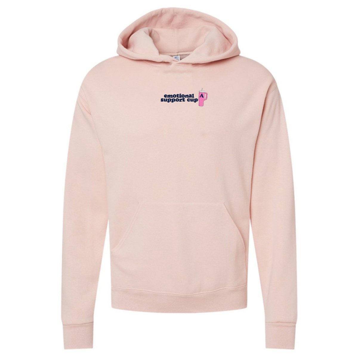 Initial 'Emotional Support Cup' Hoodie - United Monograms