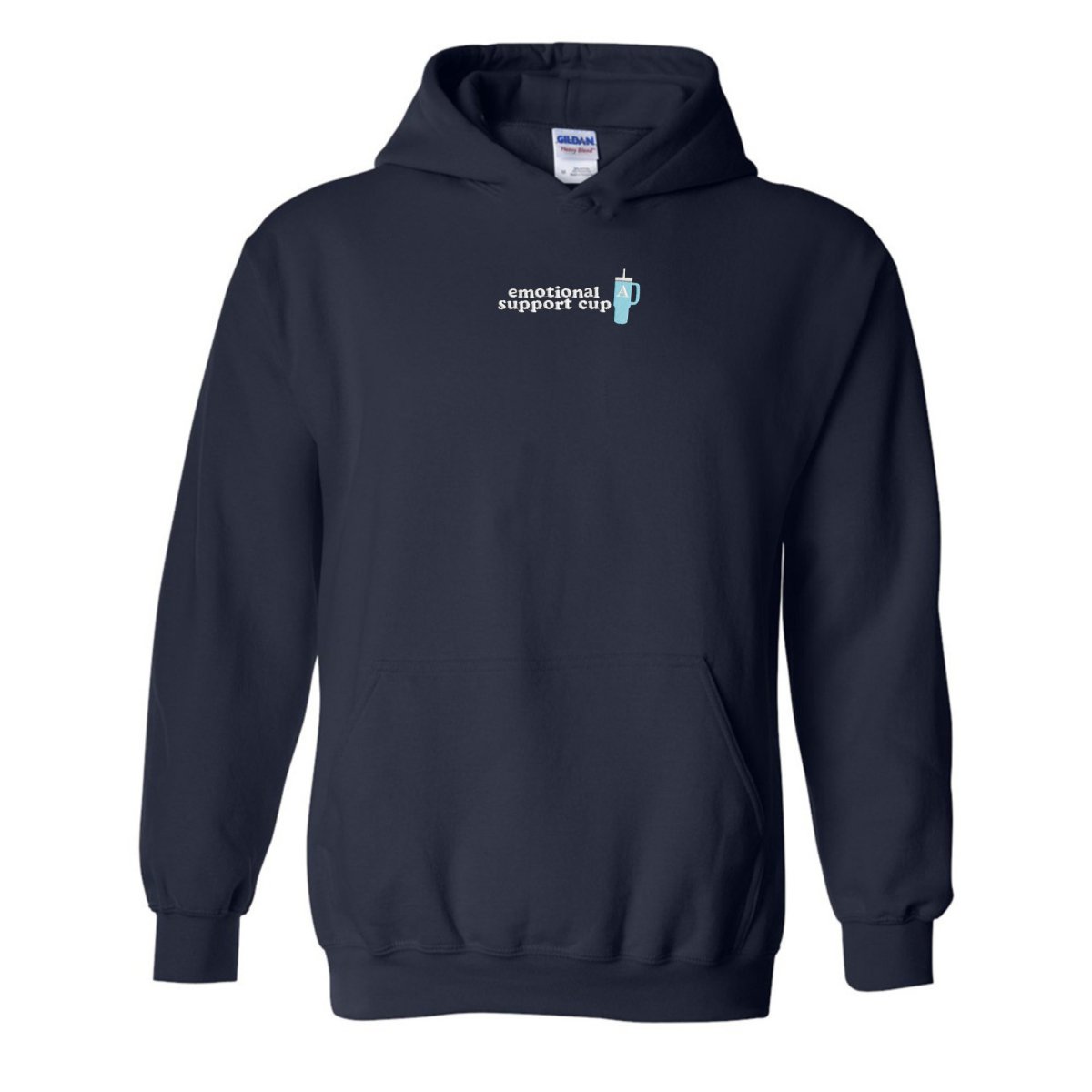 Initial 'Emotional Support Cup' Hoodie - United Monograms