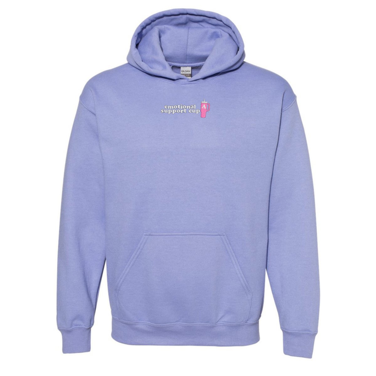 Initial 'Emotional Support Cup' Hoodie - United Monograms