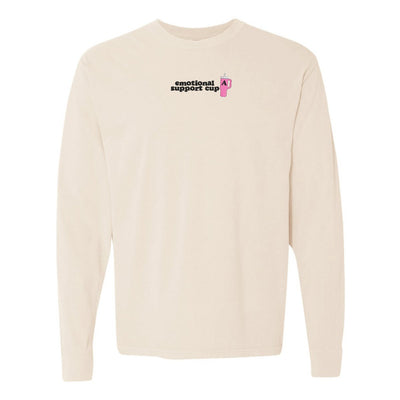 Initial 'Emotional Support Cup' Long Sleeve T-Shirt - United Monograms