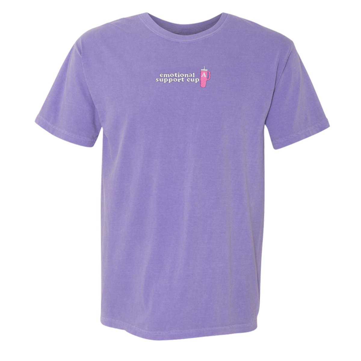 Initial 'Emotional Support Cup' T-Shirt - United Monograms