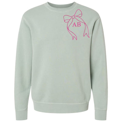 Initialed 'Big Bow' Cozy Crew – United Monograms