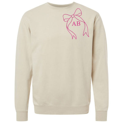 Initialed 'Big Bow' Cozy Crew – United Monograms