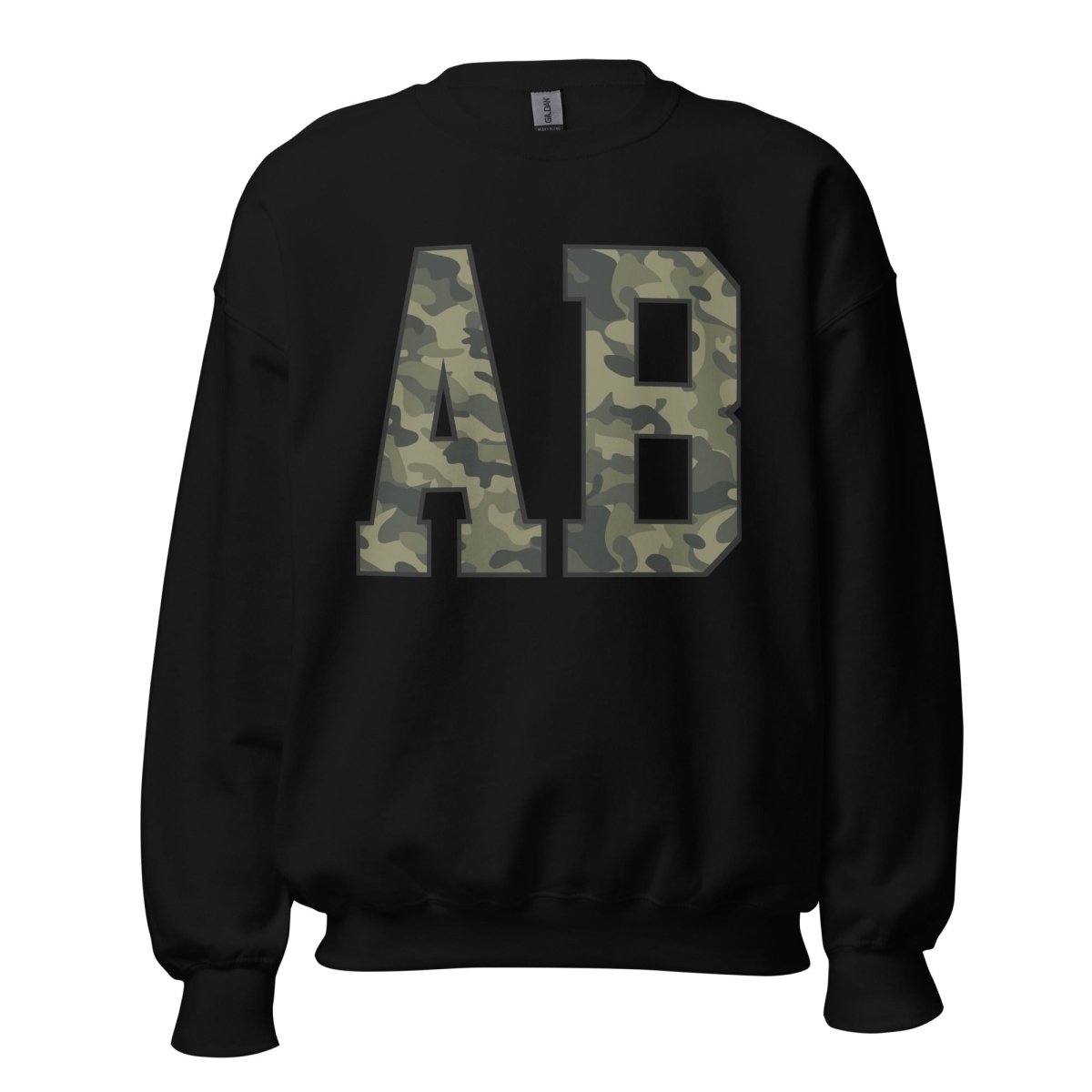 Initialed 'Camo' Big Print Crewneck Sweatshirt - United Monograms