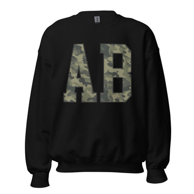 Initialed 'Camo' Big Print Crewneck Sweatshirt - United Monograms