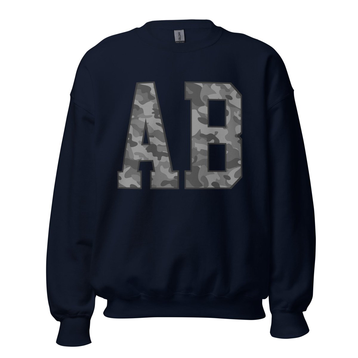 Initialed 'Camo' Big Print Crewneck Sweatshirt - United Monograms