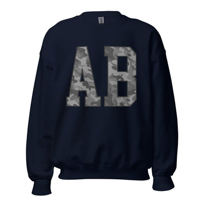 Initialed 'Camo' Big Print Crewneck Sweatshirt - United Monograms
