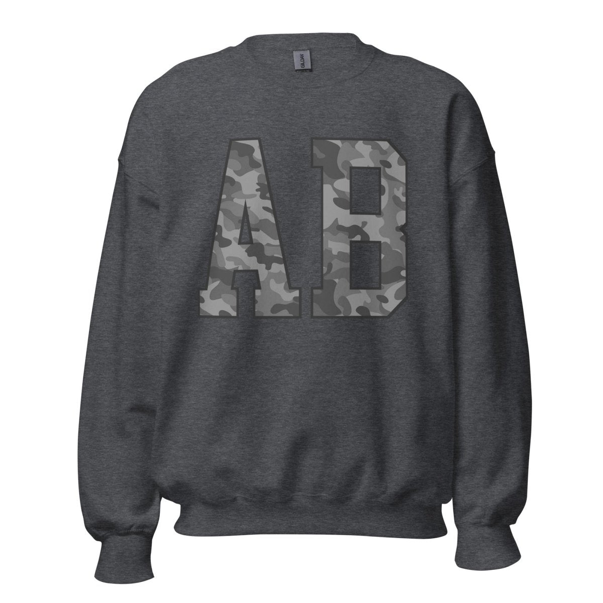 Initialed 'Camo' Big Print Crewneck Sweatshirt - United Monograms
