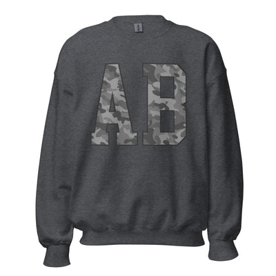 Initialed 'Camo' Big Print Crewneck Sweatshirt - United Monograms