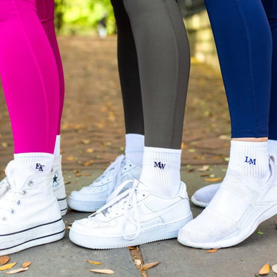 Initialed Crew Socks - United Monograms