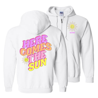 Initialed 'Here Comes The Sun' Front & Back Full Zip - United Monograms
