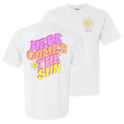 Initialed 'Here Comes The Sun' Front & Back T-Shirt - United Monograms