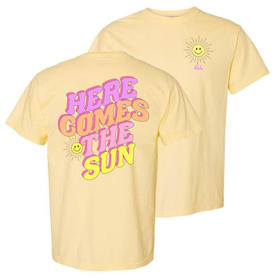 Initialed 'Here Comes The Sun' Front & Back T-Shirt - United Monograms