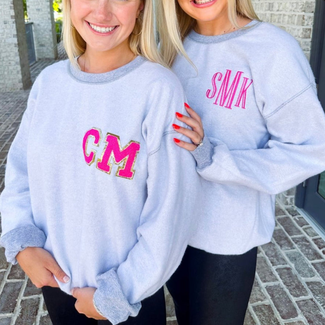 Initialed 'Inside Out' Letter Patch Sweatshirt