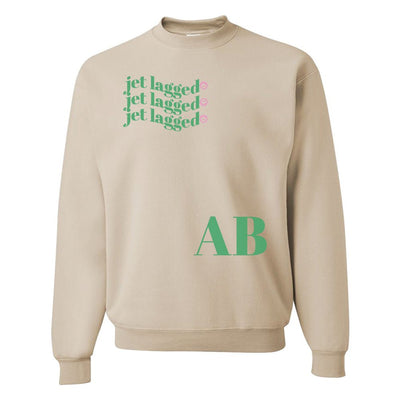 Initialed 'Jet Lagged' Crewneck Sweatshirt - United Monograms