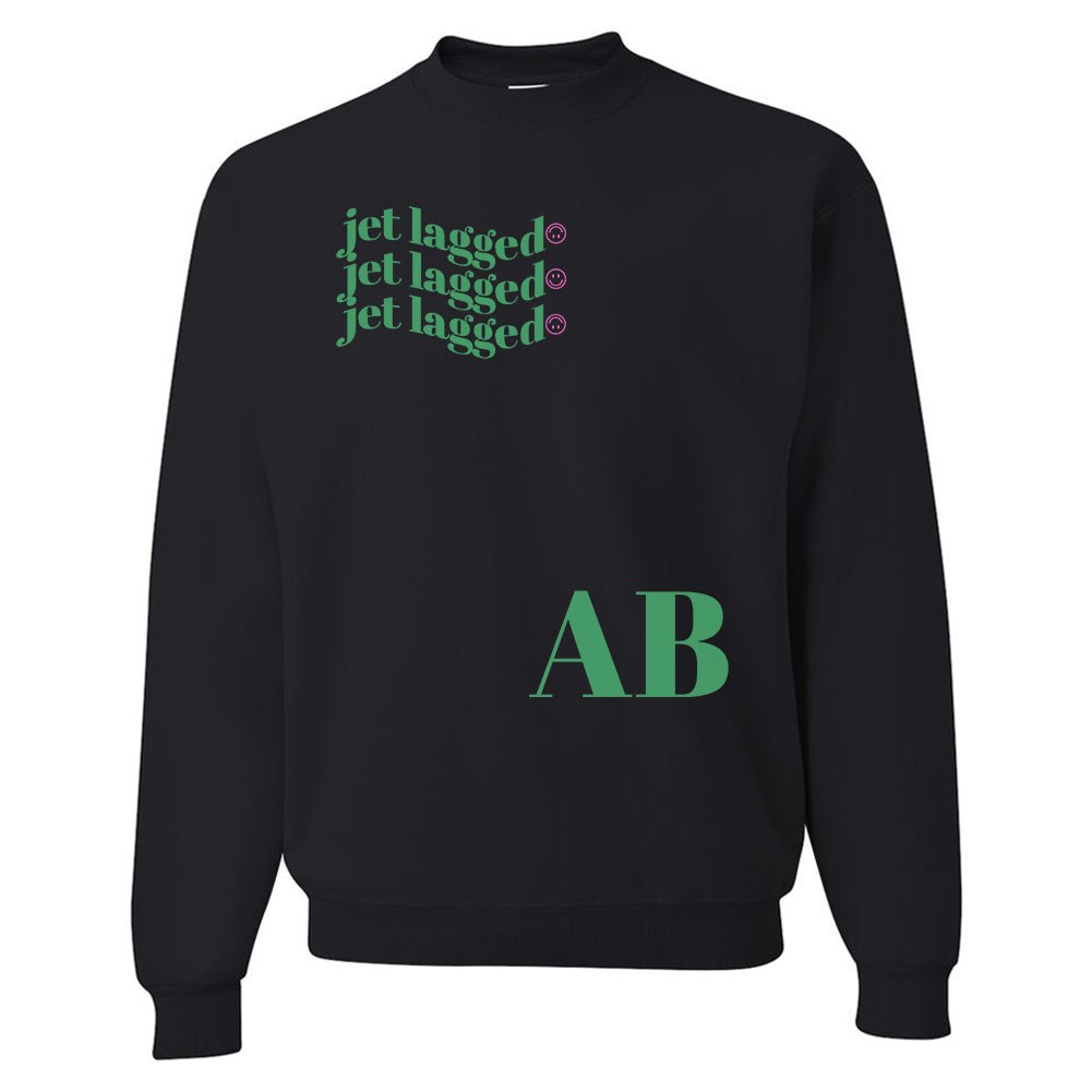Initialed 'Jet Lagged' Crewneck Sweatshirt - United Monograms
