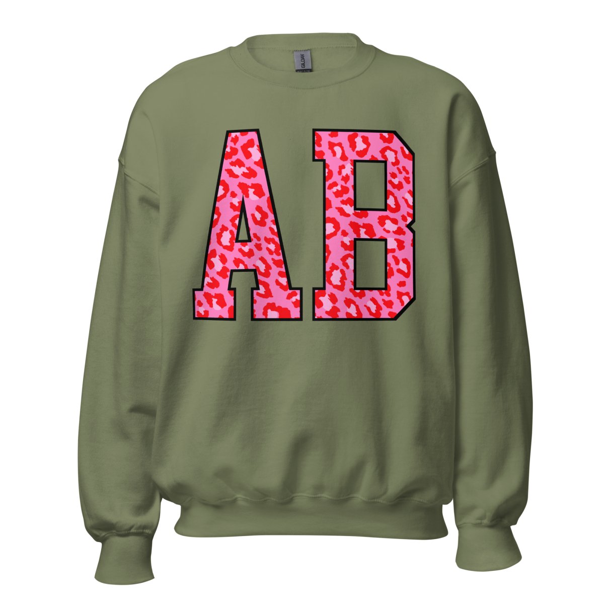 Initialed 'Leopard' Big Print Sweatshirt - United Monograms