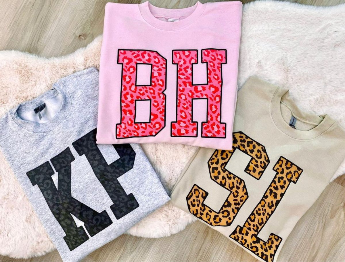 Initialed 'Leopard' Big Print Sweatshirt - United Monograms