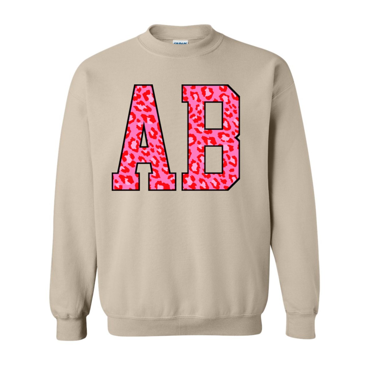 Initialed 'Leopard' Big Print Sweatshirt - United Monograms