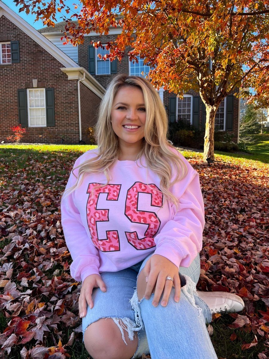 Initialed 'Leopard' Big Print Sweatshirt - United Monograms