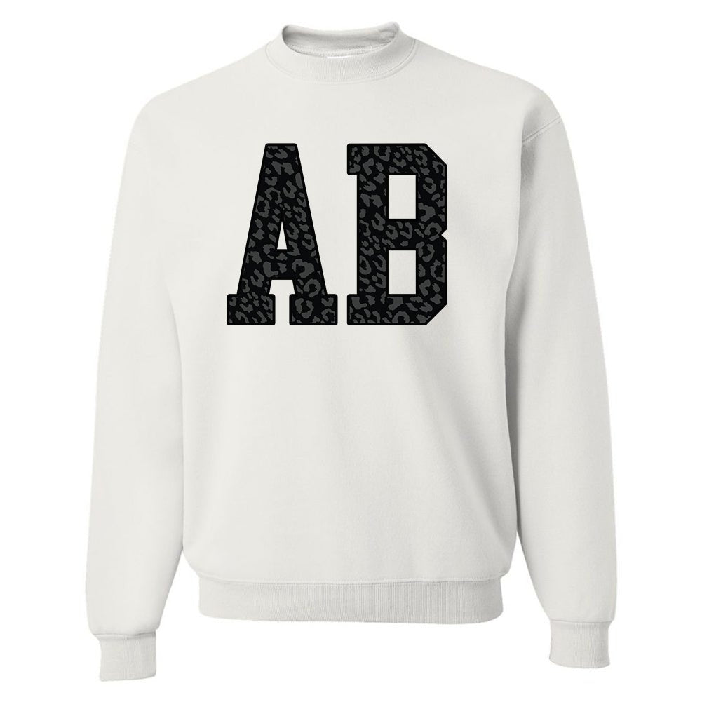 Initialed 'Leopard' Big Print Sweatshirt - United Monograms