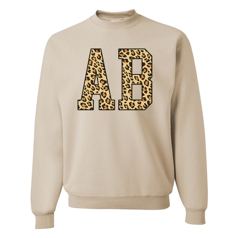 Initialed 'Leopard' Big Print Sweatshirt - United Monograms