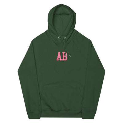 Initialed 'Leopard Print' Raglan Hoodie - United Monograms