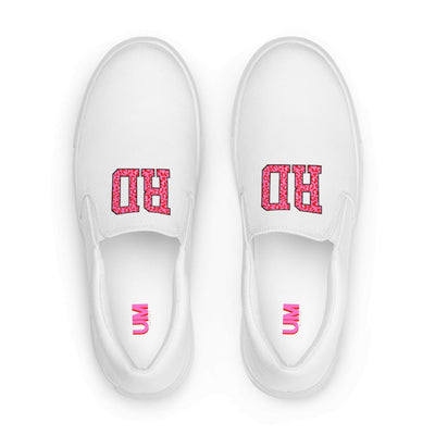 Initialed Leopard Women’s Slip-On Canvas Shoes - United Monograms
