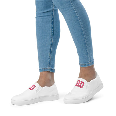 Initialed Leopard Women’s Slip-On Canvas Shoes - United Monograms