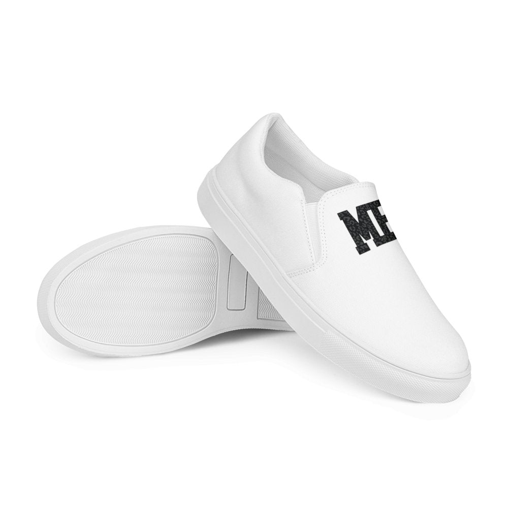 Initialed Leopard Women’s Slip-On Canvas Shoes - United Monograms