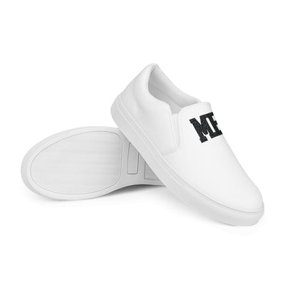 Initialed Leopard Women’s Slip-On Canvas Shoes - United Monograms