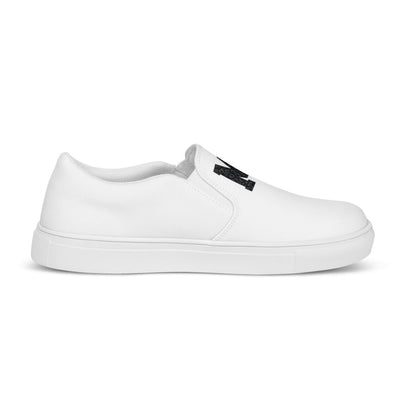 Initialed Leopard Women’s Slip-On Canvas Shoes - United Monograms