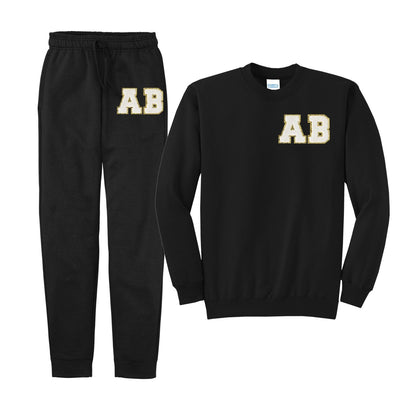 Initialed Letter Patch Jogger Set - United Monograms