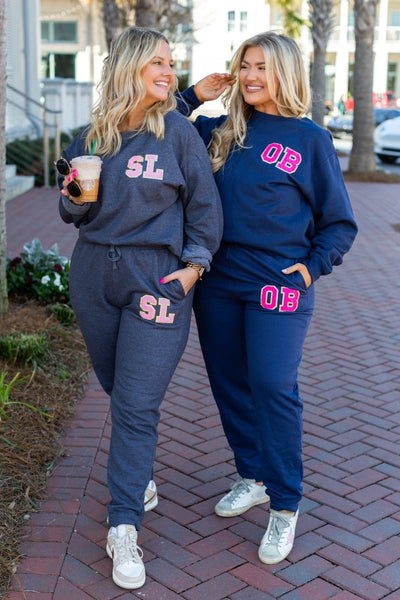 Initialed Letter Patch Jogger Set - United Monograms