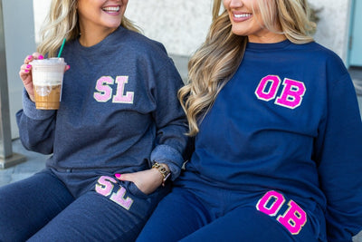 Initialed Letter Patch Jogger Set - United Monograms