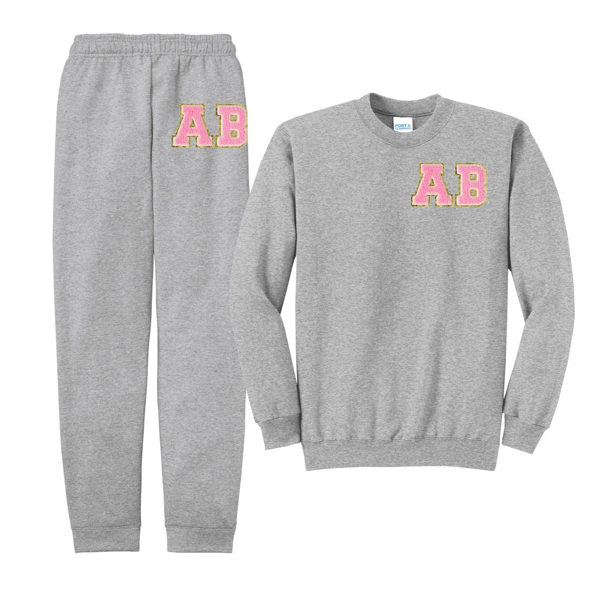 Initialed Letter Patch Jogger Set - United Monograms