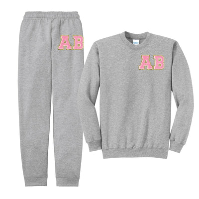 Initialed Letter Patch Jogger Set - United Monograms