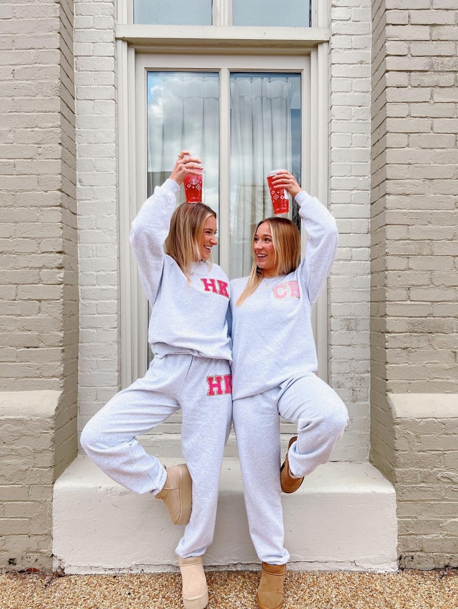 Initialed Letter Patch Sweat Set – United Monograms