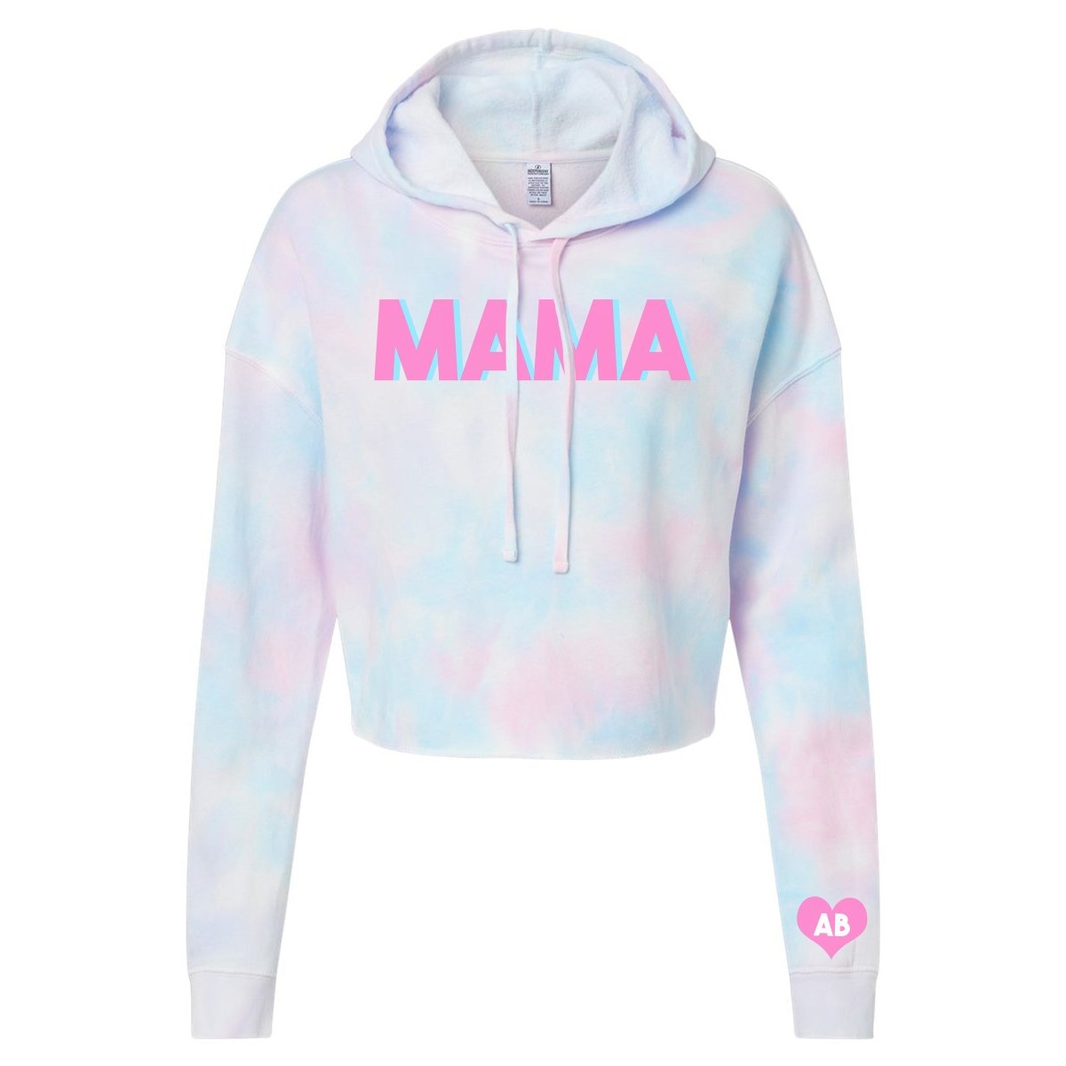 Initialed 'Mama' Cropped Hoodie - United Monograms