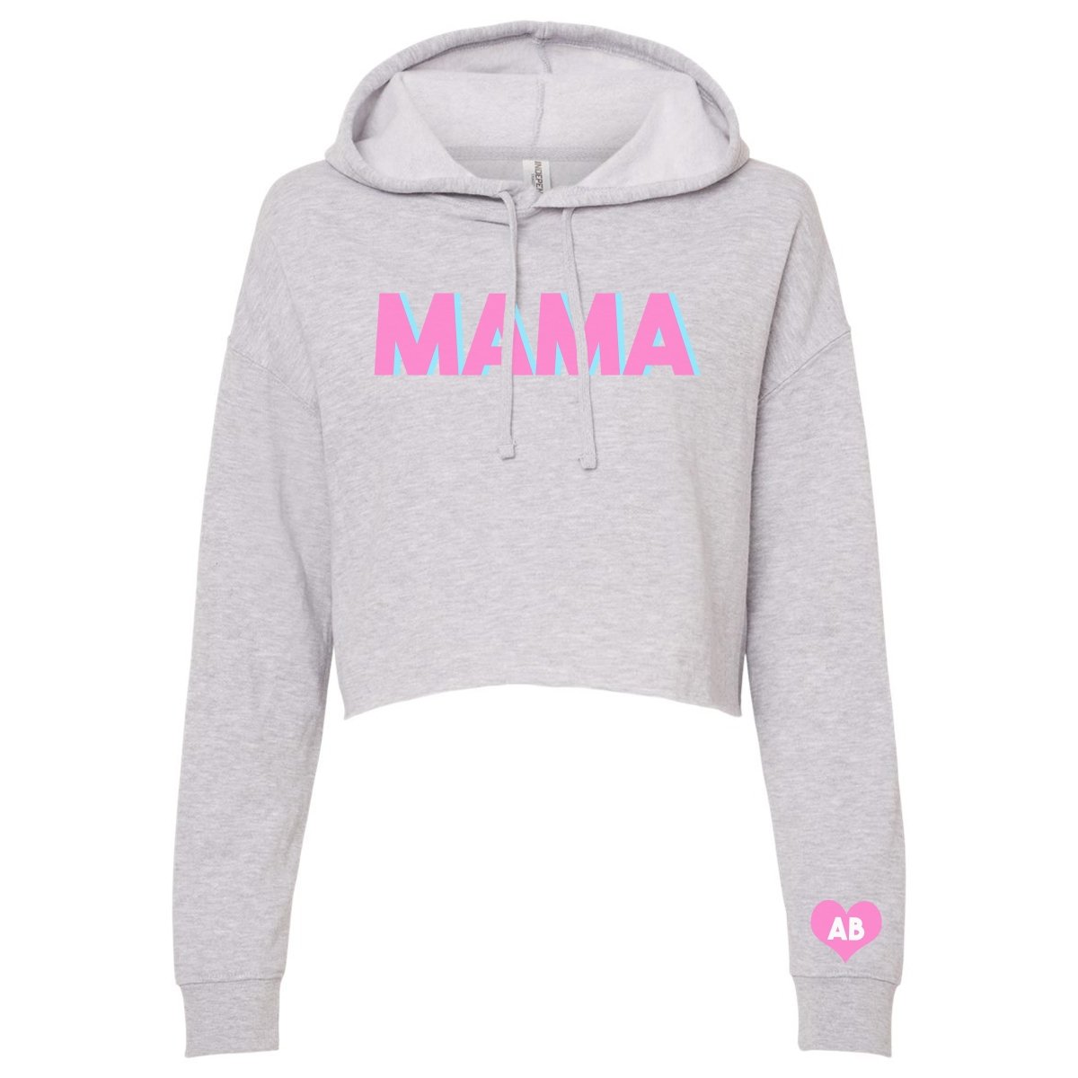 Initialed 'Mama' Cropped Hoodie - United Monograms