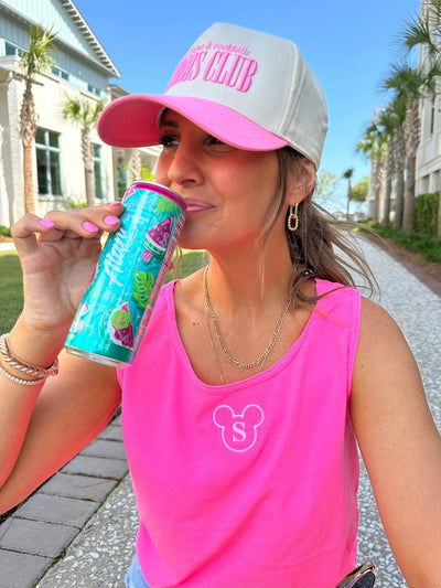 Initialed Neon Pink 'Magic Ears' Tank Top - United Monograms
