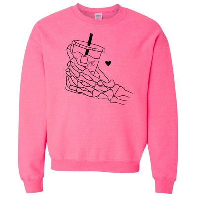 Initialed 'Skeleton Iced Coffee' Crewneck Sweatshirt - United Monograms