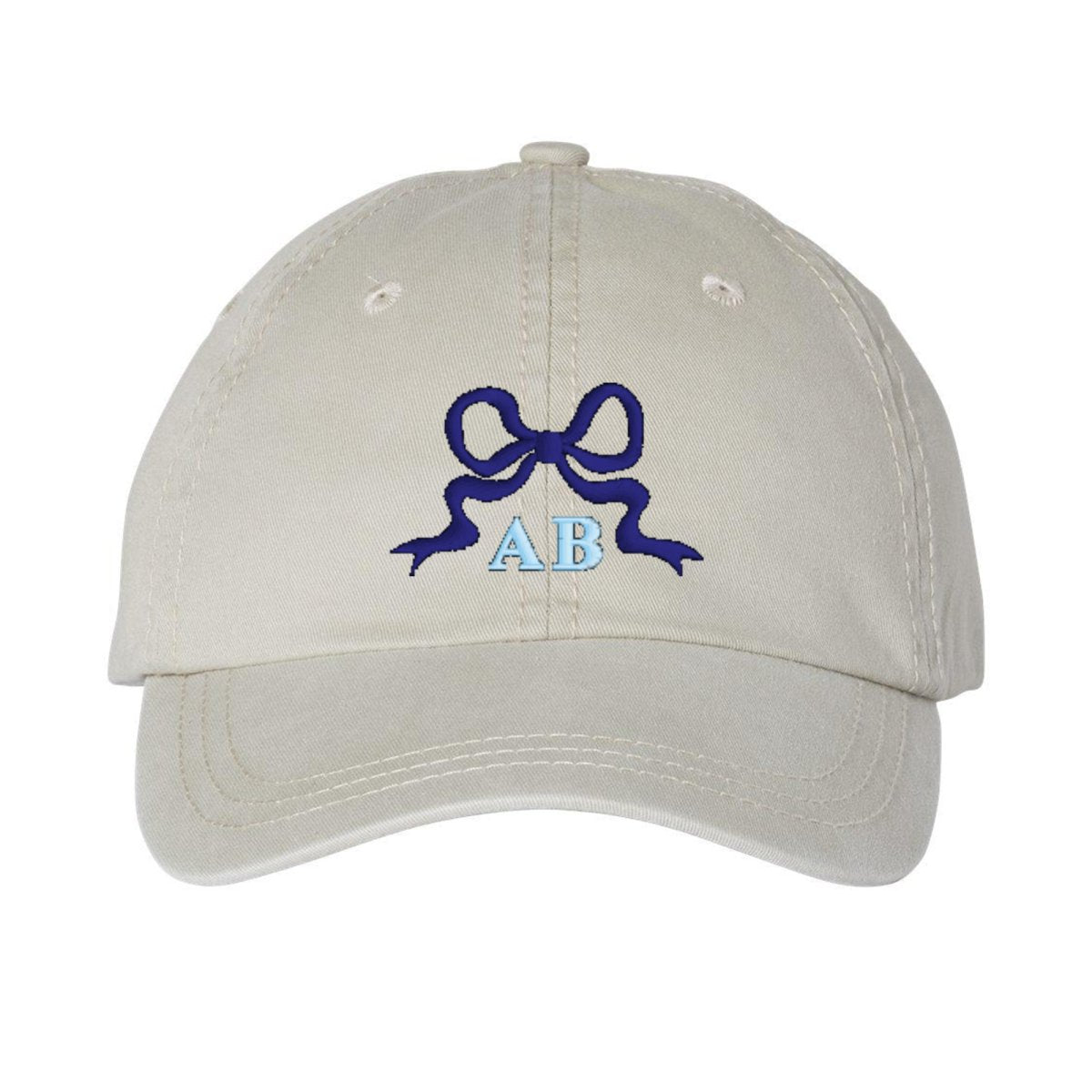 Initialed 'Tiny Bow' Baseball Hat - United Monograms