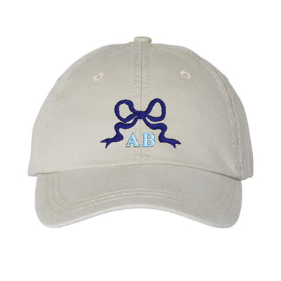 Initialed 'Tiny Bow' Baseball Hat - United Monograms