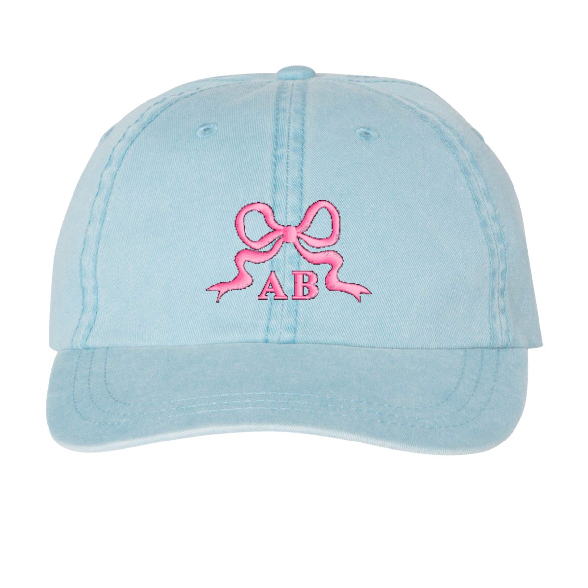 Initialed 'Tiny Bow' Baseball Hat - United Monograms